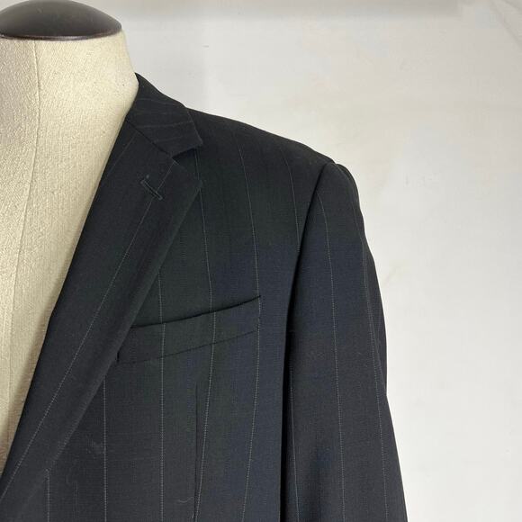 Giorgio Armani Collezioni Mens 100% Wool Black Blazer Sport Coat Jacket Size 41R - Picture 5 of 14
